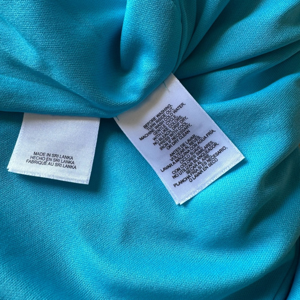 Pappagallo Turquoise and Yellow Dress - Picture 6 of 12